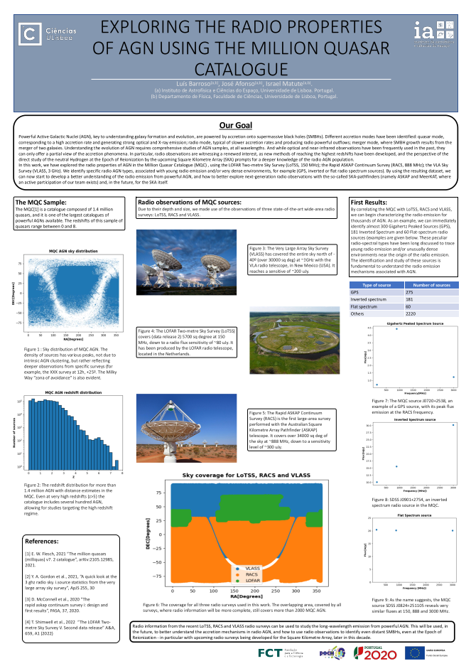 Poster <i>Exploring  the Radio Properties of AGN using the Million Quasar Catalogue</i> by L. Barroso